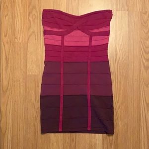 Tonal Pinks Bandage Dress, Small/Med